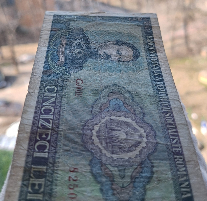 Romania 50 lei 1966, seria G.0016/825061, circulata [7]