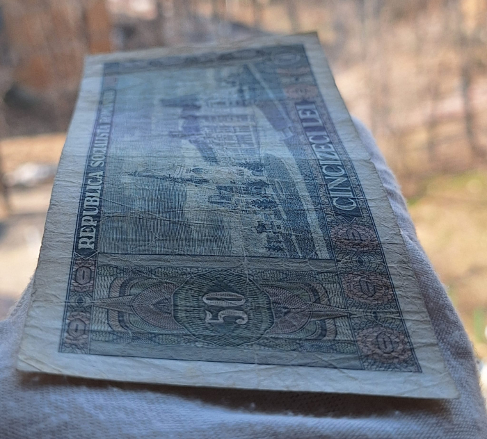 Romania 50 lei 1966, seria G.0016/825061, circulata [4]