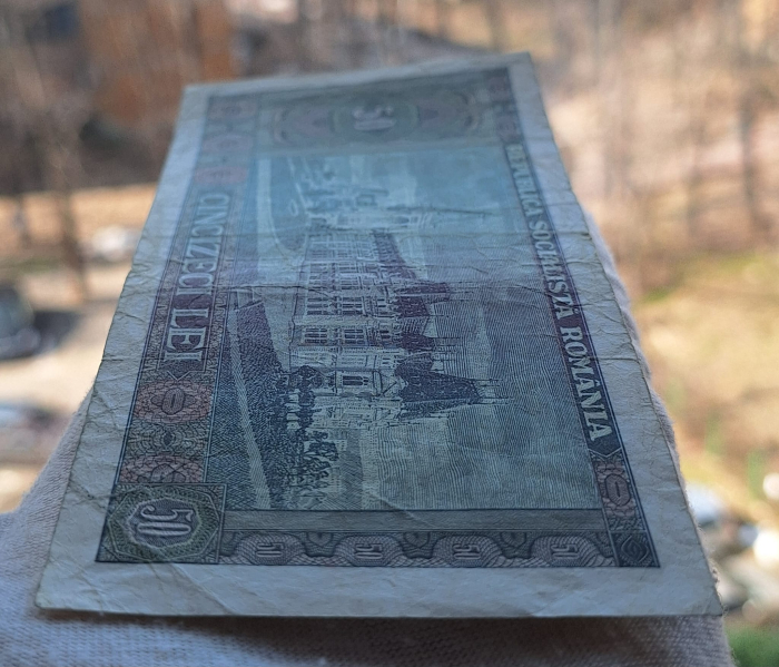 Romania 50 lei 1966, seria A.0061/905877, circulata [4]