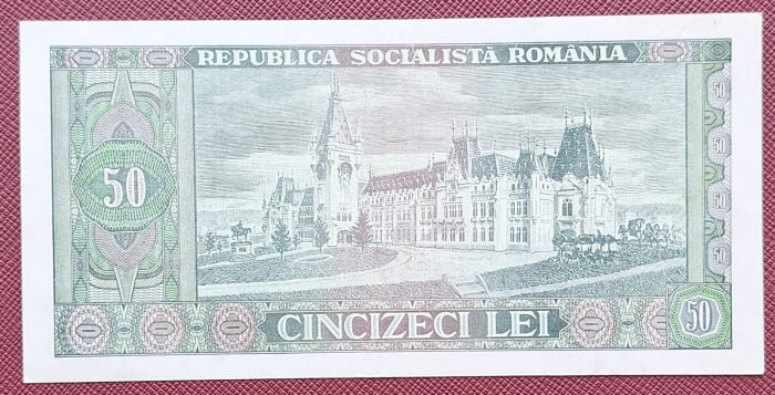 Romania 50 lei 1966, seria E.0057/199749, aproape necirculata [2]