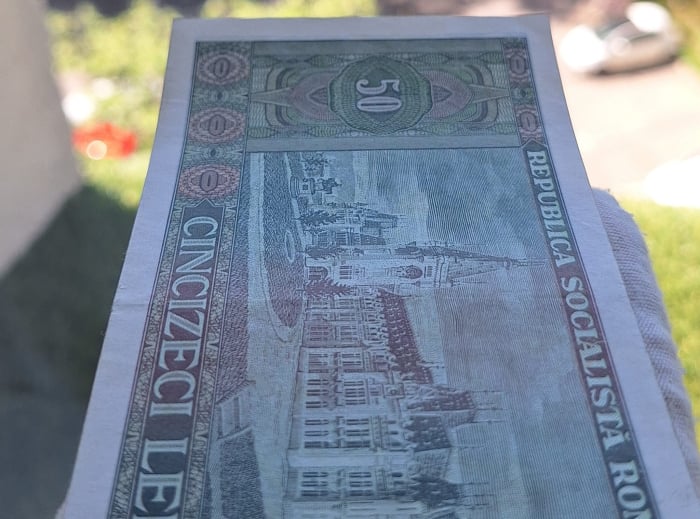 Romania 50 lei 1966, seria E.0057/199749, aproape necirculata [7]