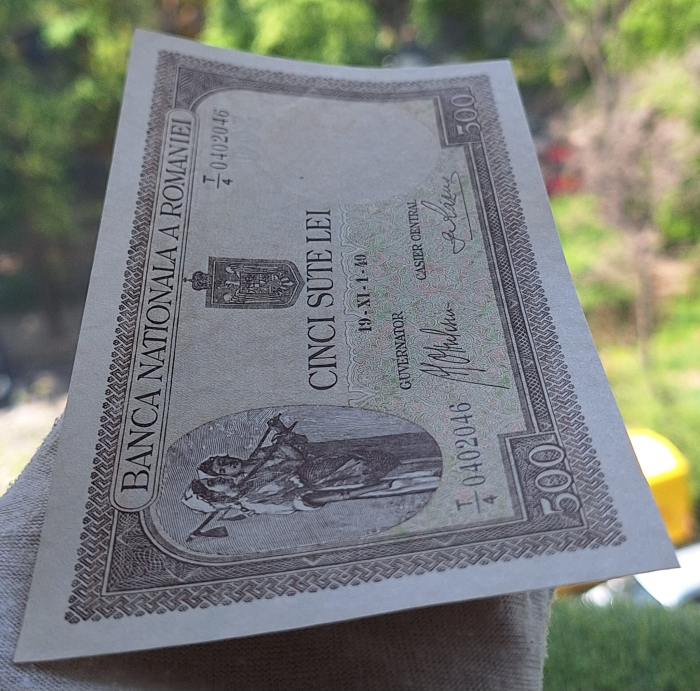 Romania 500 lei 1940, lot 5 bancnote serie consecutiva, UNC [6]