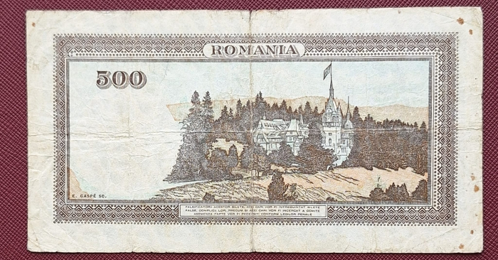 Romania 500 lei 1941, circulata [2]