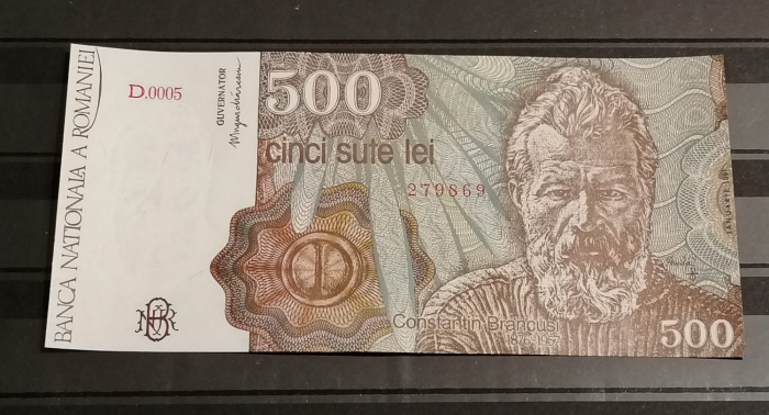 Romania, 500 Lei Ianuarie 1991, Constantin Brancusi, necirculata [3]