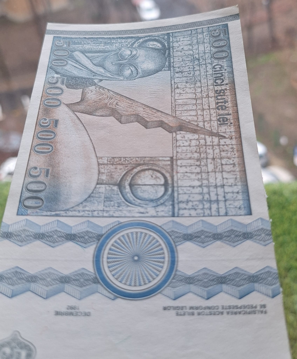 Romania, 500 lei 1992 seria C.0003/162236, filigran fata, UNC- [5]