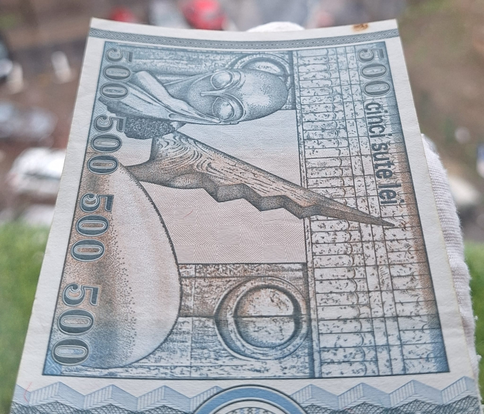 Romania, 500 lei 1992 seria C.0010/242257, filigran fata, Aunc [3]