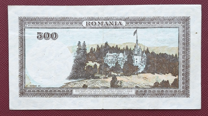 Romania 500 lei 20 Aprilie 1942, seria Z/10 0773159, circulata [2]