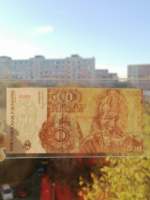 Romania, 500 Lei Aprilie 1991, Constantin Brancusi, necirculata [7]