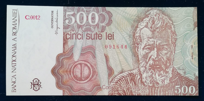 Romania, 500 Lei Aprilie 1991, Constantin Brancusi, necirculata [5]