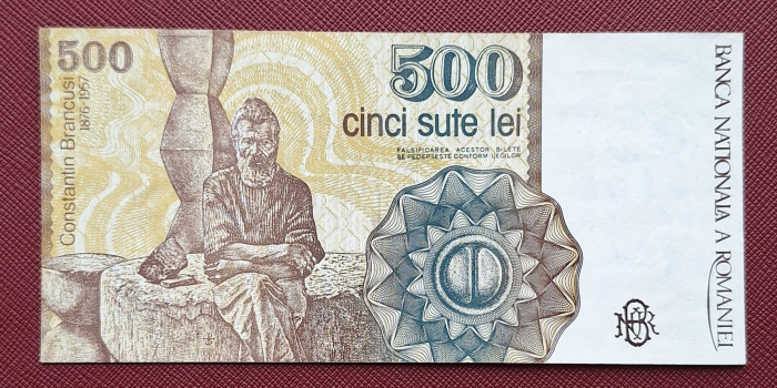 Romania, 500 Lei Aprilie 1991, seria F.0003/709198, Aunc [2]
