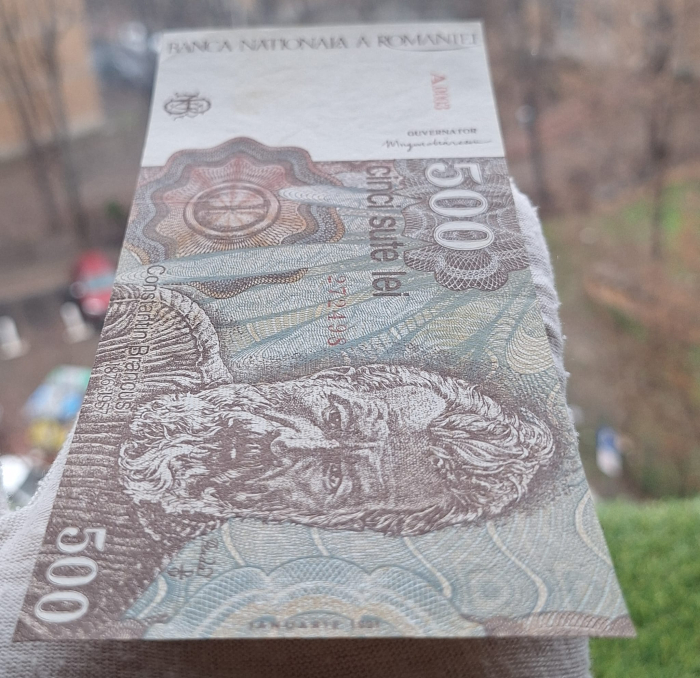 Romania, 500 Lei Ianuarie 1991, seria A.0003/272498, Aunc [5]