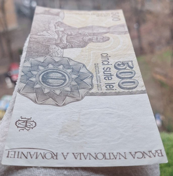 Romania, 500 Lei Ianuarie 1991, seria A.0003/272498, Aunc [6]