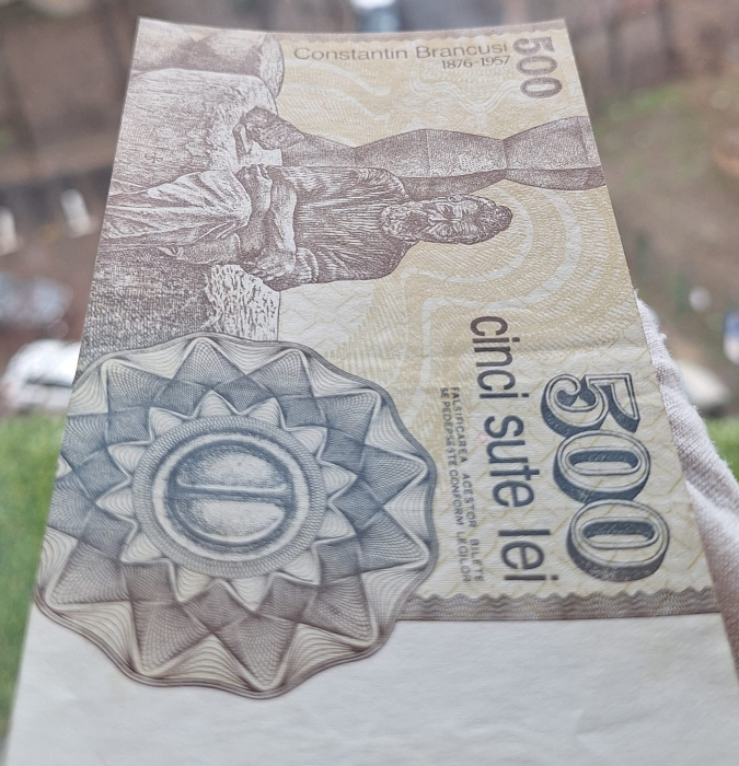 Romania, 500 Lei Ianuarie 1991, seria B.0006/242275, Aunc [4]