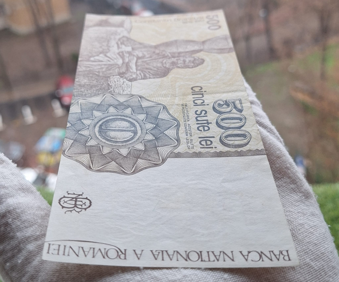 Romania, 500 Lei Ianuarie 1991, seria B.0006/242275, Aunc [5]