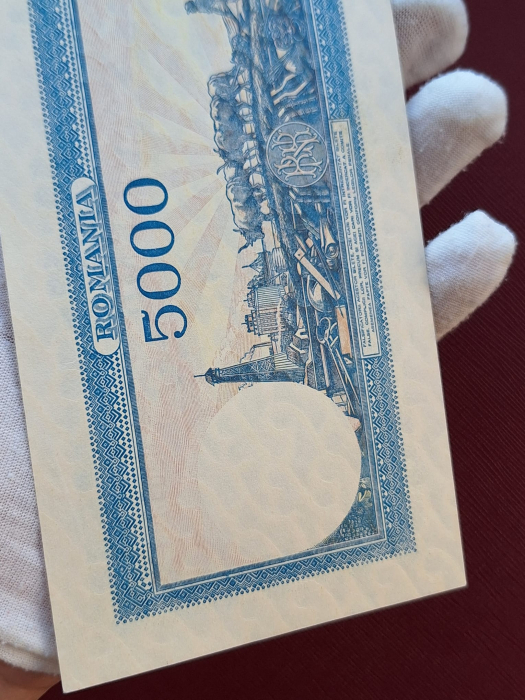 Romania, 5000 lei 22 Decembrie 1945, seria G/9 0204684, necirculata [5]