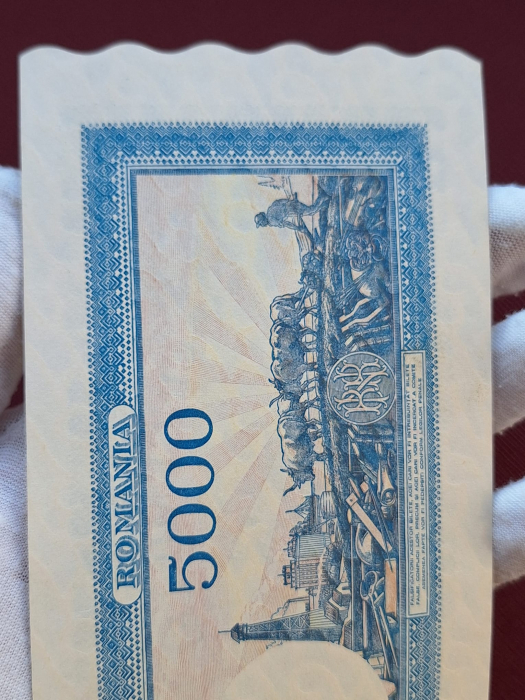 Romania, 5000 lei 22 Decembrie 1945, seria G/9 0204684, necirculata [6]