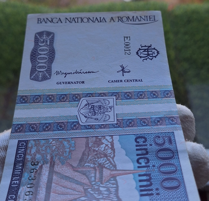 Romania, 5000 lei 1993, Avram Iancu, seria E.0012/363063, circulata [6]
