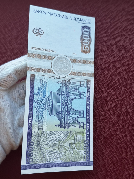 Romania, 5000 lei 1993, seria E.0030/620009, necirculata [5]