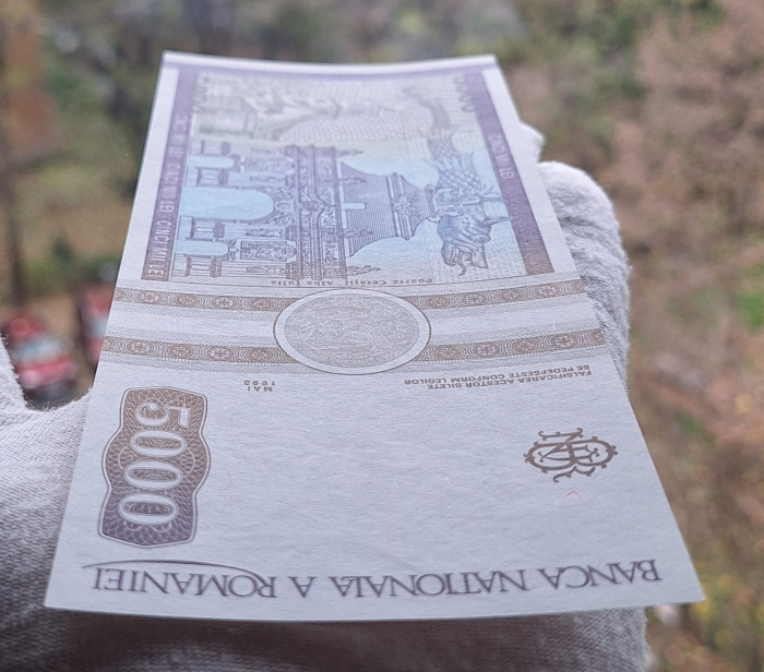 Romania, 5000 lei 1993, seria F.0026/860008, necirculata [5]
