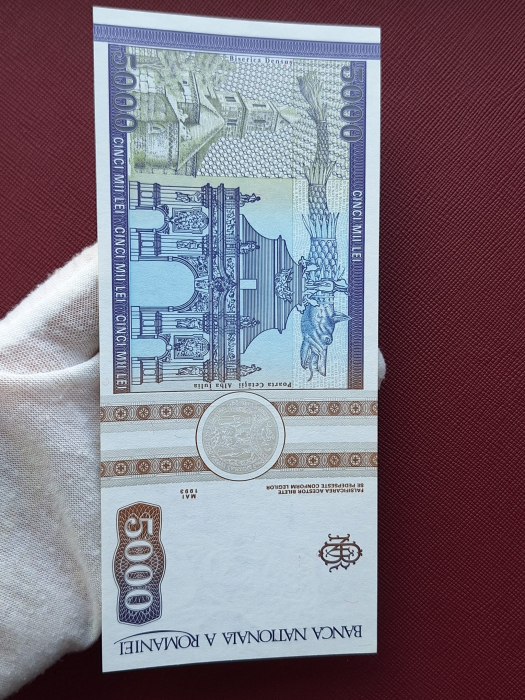 Romania, 5000 lei 1993, seria E.0026/560761, necirculata [4]
