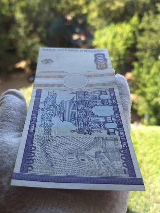 Romania, 5000 lei 1993, seria H.0016/954479, aproape necirculata [4]