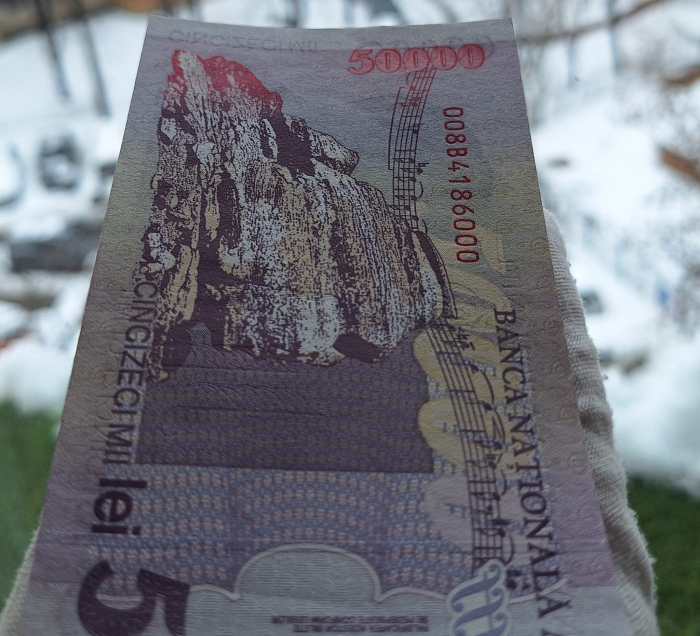 Romania, 50000 lei 1996, seria 008B4186000, aproape necirculata [5]