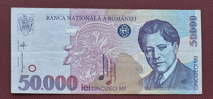 Romania, 50000 lei 1996, seria 001D1675334, circulata [1]
