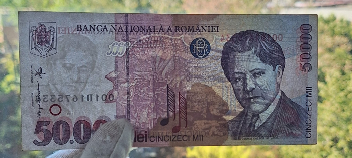 Romania, 50000 lei 1996, seria 001D1675334, circulata [3]
