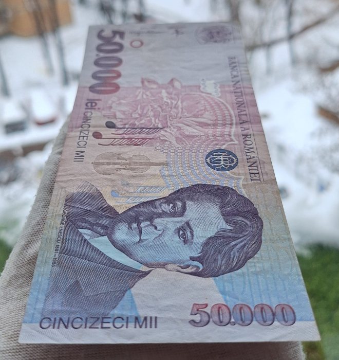 Romania, 50000 lei 1996, seria 007D0160360, aproape necirculata [6]