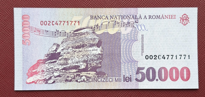 Romania, 50000 lei 1996, seria 002C4771771, necirculata [2]
