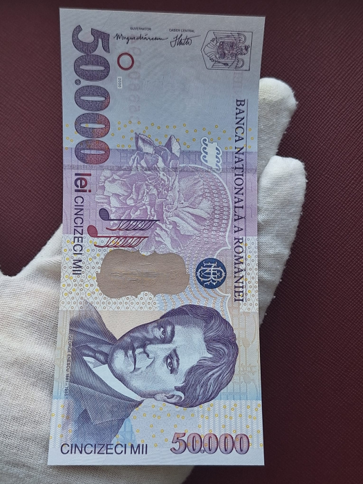 Romania, 50000 lei 2000, seria 007C5660394, UNC [4]