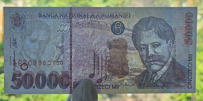 Romania, 50000 lei 2000, seria 007C5660394, UNC [3]