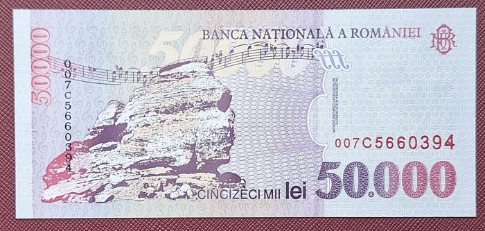 Romania, 50000 lei 2000, seria 007C5660394, UNC [2]