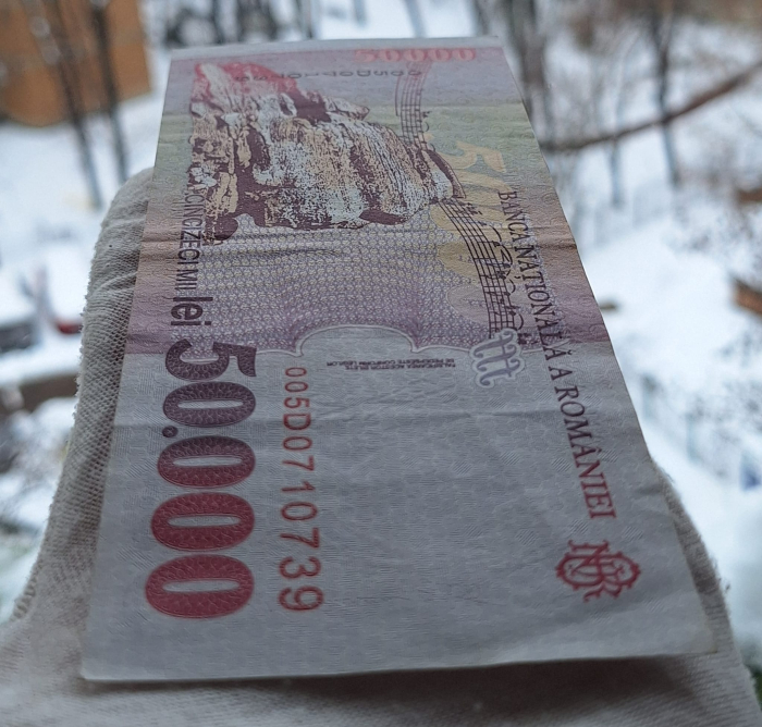 Romania, 50000 lei 2000, seria 005D0710739, stare buna [5]