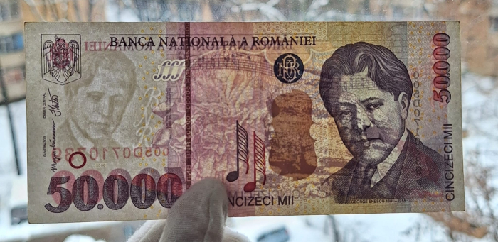 Romania, 50000 lei 2000, seria 005D0710739, stare buna [3]