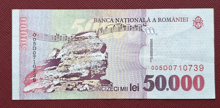 Romania, 50000 lei 2000, seria 005D0710739, stare buna [2]