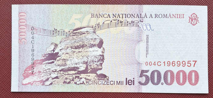 Romania, 50000 lei 2000, seria 004C1969957, UNC [2]