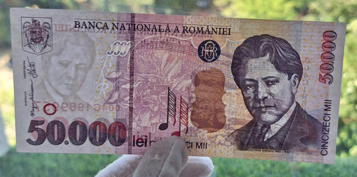 Romania, 50000 lei 2000, seria 004C1969957, UNC [3]