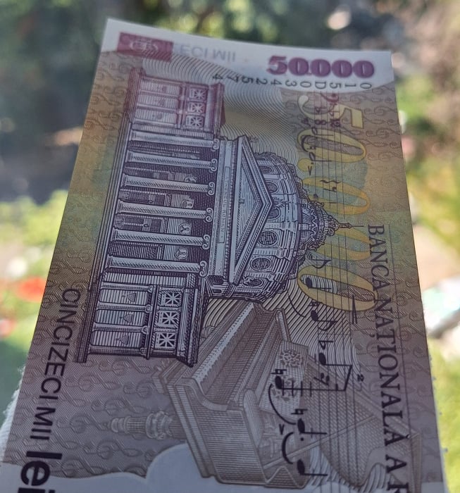 Romania, 50000 lei 2001 George Enescu, seria 015D0342574, UNC [7]