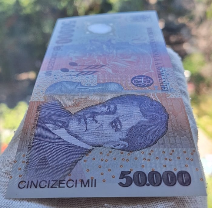 Romania, 50000 lei 2001 George Enescu, seria 015D0342574, UNC [4]