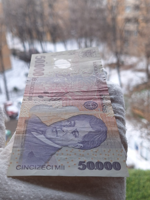 Romania, 50000 lei 2001 George Enescu, seria 025A5947943, circulata [4]