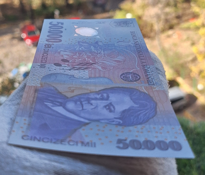 Romania, 50000 lei 2001 George Enescu, seria 041B8218944, UNC [4]