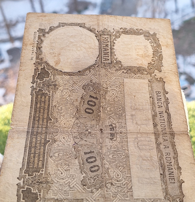 Romania bancnota 100 lei, 31 Martie 1931, circulata [4]