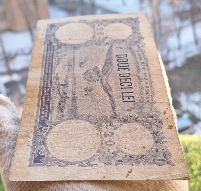 Romania bancnota 20 lei, 19 Septembrie 1929, circulata [5]