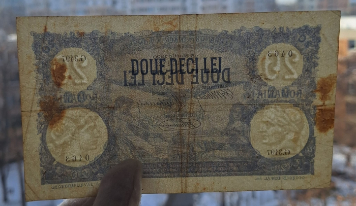 Romania bancnota 20 lei 1920, circulata, rara [4]