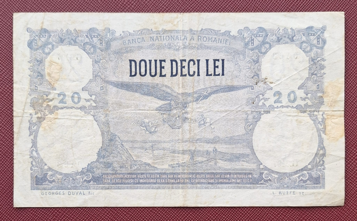 Romania bancnota 20 lei 1920, circulata, rara [2]