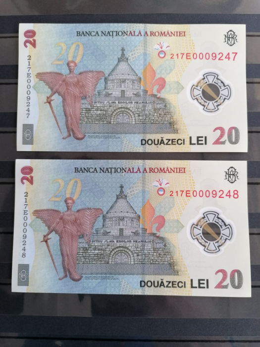 Romania, bancnota 20 lei 2021, Ecaterina Teodoroiu, necirculate, 2 consecutive [2]