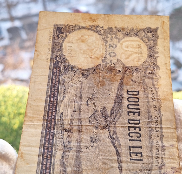 Romania bancnota 20 lei, 31 Ianuarie 1929, circulata [4]