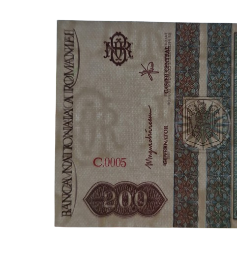 Romania, bancnota 200 lei 1992, Grigore Antipa, necirculata [2]