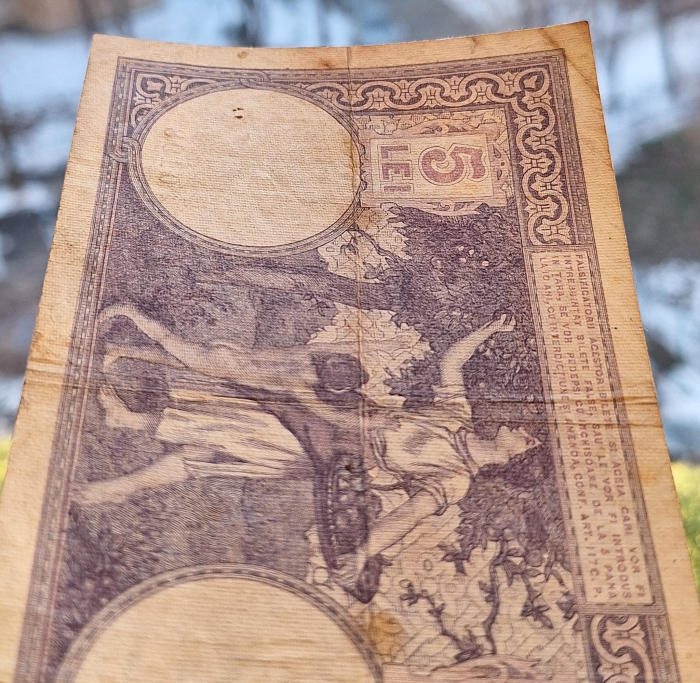 Romania bancnota 5 lei 1916, circulata [4]